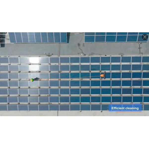 Anti-fall Logo Customized Machine For Solar Power Panel Cleaning Brush Robot Automatic