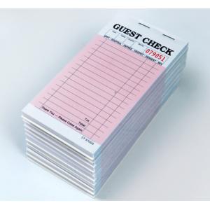 Customized English Language Perforated 2-Part Hotel Guest Checks