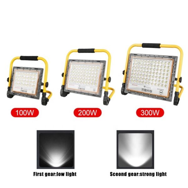High-power LED rechargeable floodlight; portable and handheld; ideal for mutiple situations
