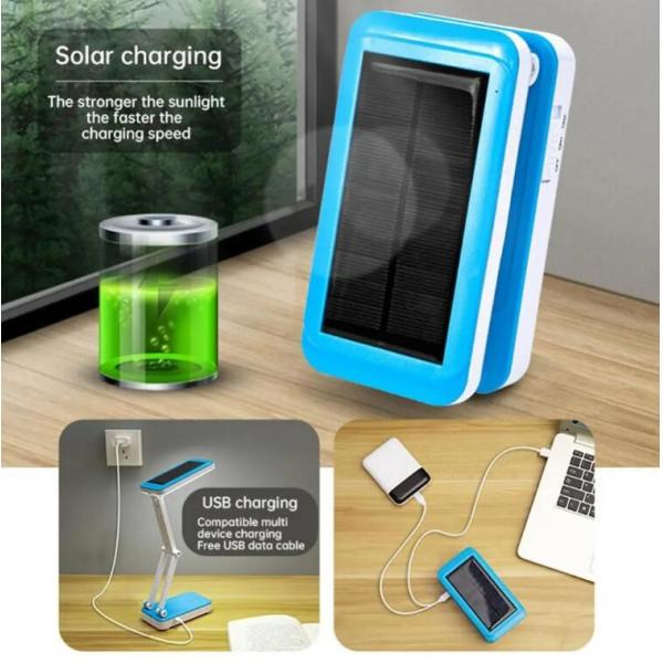 24LED Touch Sensor Dimmable Solar Table Lamp Rechargeable Foldable Solar Desk Lamp