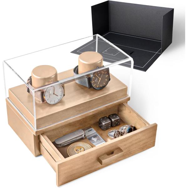 Customized Handcrafted Wooden Watch Display Case, Display Your Favorite Watches with The Weekender