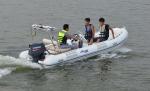 Hand Made FRP Inflatable RIB Boats , Deep - V Fiberglass Hull Inflatable Fishing