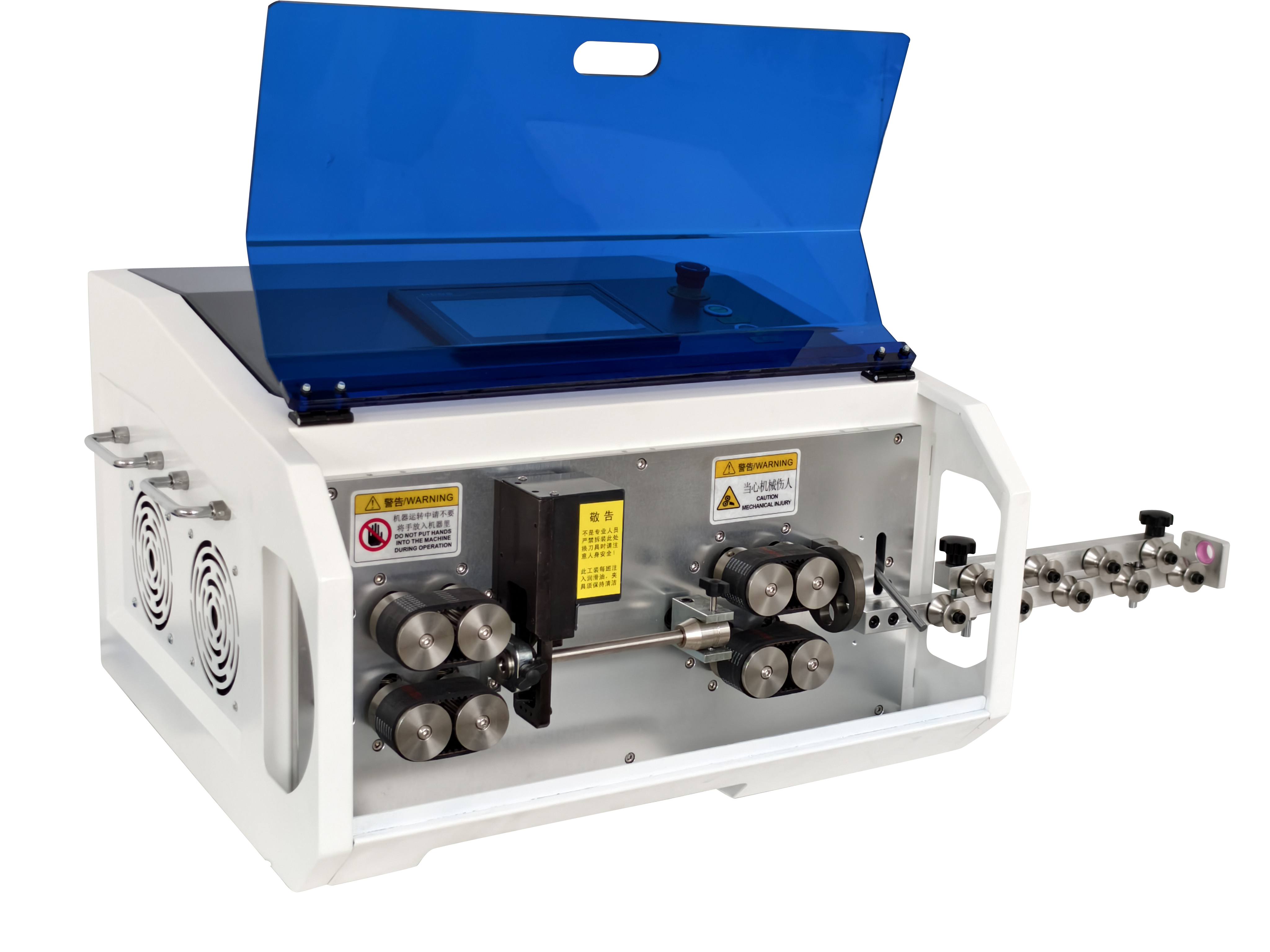 Automatic Wire Stripping, Cutting, Twisting, and Tinning Machine with LCD Screen and Adjustable Wire Straightening Mechanism