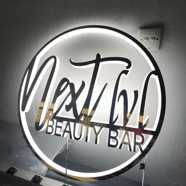 Led Acrylic Business Sign Backlit Acrylic Store Front Name Decor Light for Lash Salon Shop Branding Board