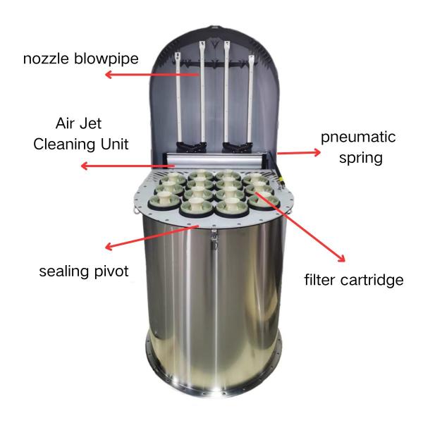 Industrial Air Pulse Jet Cement Silo Top Dust Collector For Concrete Mixing Station
