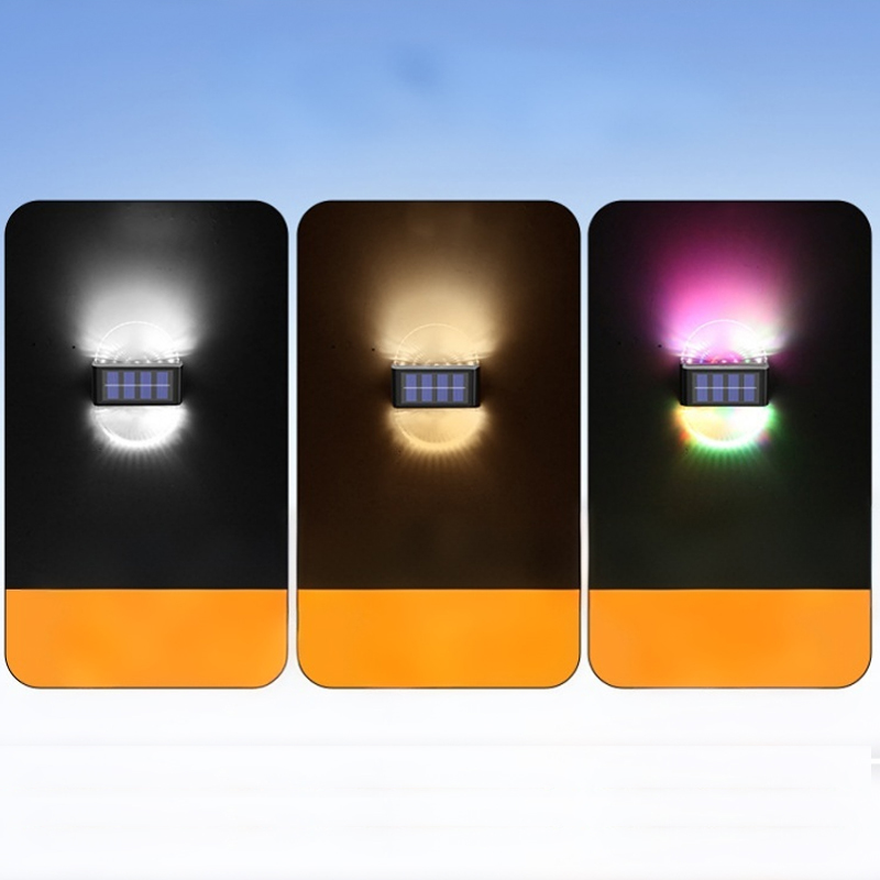 Solar Powered IP65 Waterproof Wall Washing Light with ABS+PC Material for Outdoor Garden and Villa Decoration