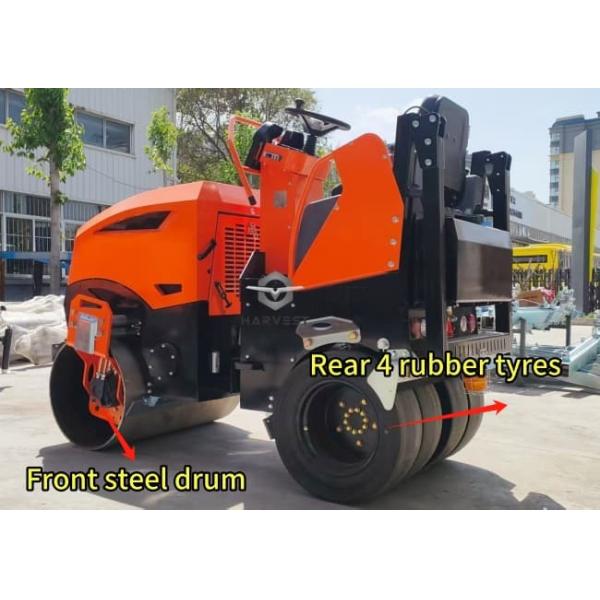 2.5 tons Road Construction Roller ST2500D Front Drum with Rear 4 Tyres