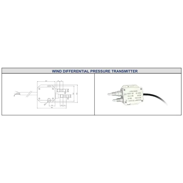 Mico Differential Pressure Sensor 4-20mA Output Micro Air Wind Differential Pressure Transmitter
