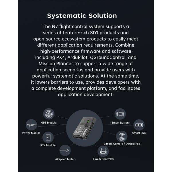 SIYI N7 Autopilot Flight Controller Compatible With Ardupilot And PX4 Ecosystem M9N GPS And 2 To 14S Power Module For Drone UAV