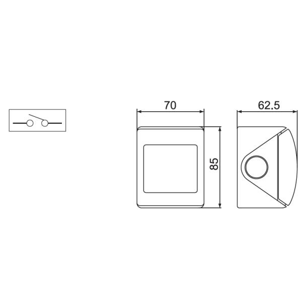 UKW - 1GS Weatherproof Switch Socket , White Weatherproof Electrical Outlet