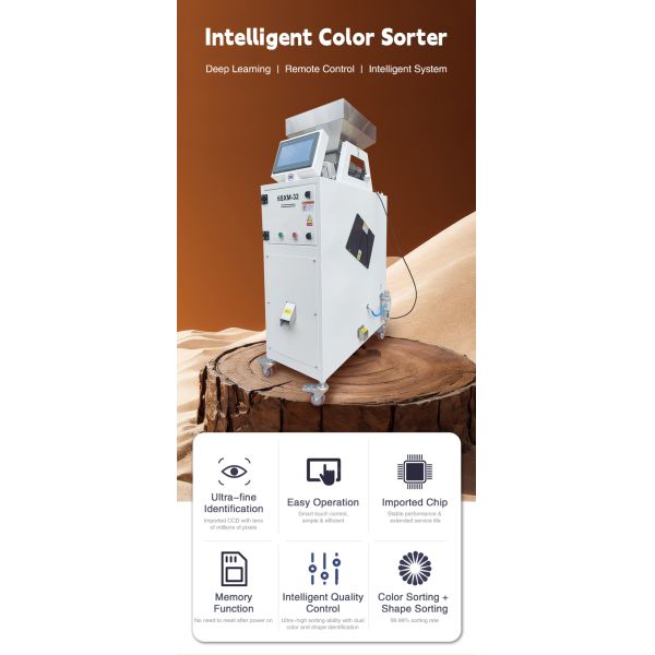 Rice Color Sorter Machine Coffee Beans Rice Garin Color Wheat Automatic Sorting Machine