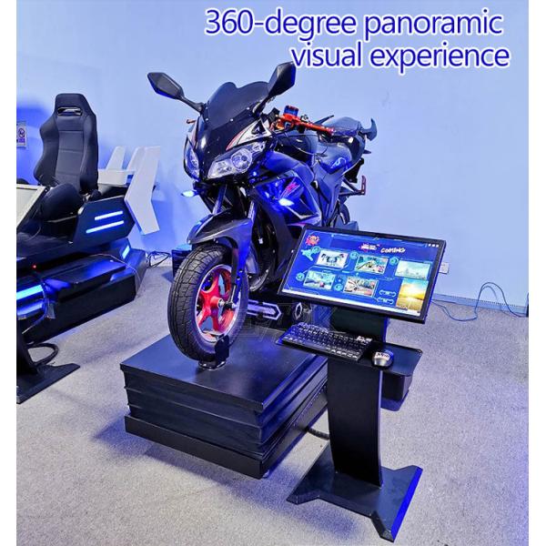 Theme Park VR Motorcycle Driving Simulator Electric Dynamic Platform