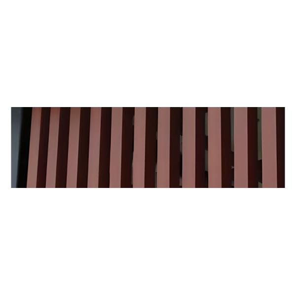 Aluminium WPC Decorative Wall Panel Tube WPC Wood Slat Panel