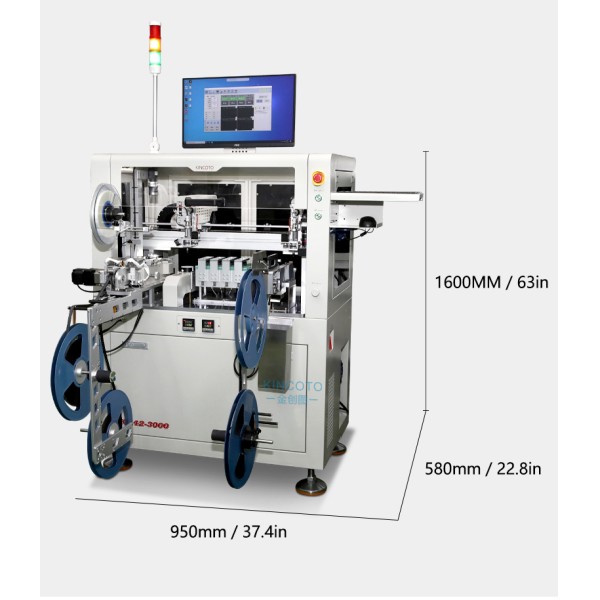 KA42-3000-AOI Automatic Tape IC Programmer with AOI Vision | 2500 UPH Tape In/Out Programming Machine for QFN/SOP/QFP