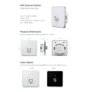 Glomarket Smart Home Dimmer Switch Tuya Zigbee Voice Control Knob Dimming Adjust