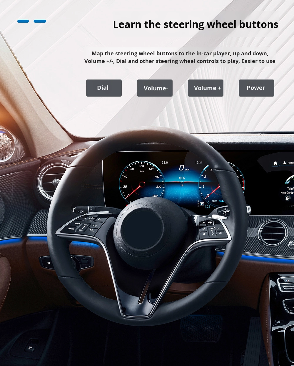 Creatall 7-Inch Dual Reel Reverse Camera MP5 Player for Bluetooth Central Control Screen CarPlay Navigation Android Auto Mirror