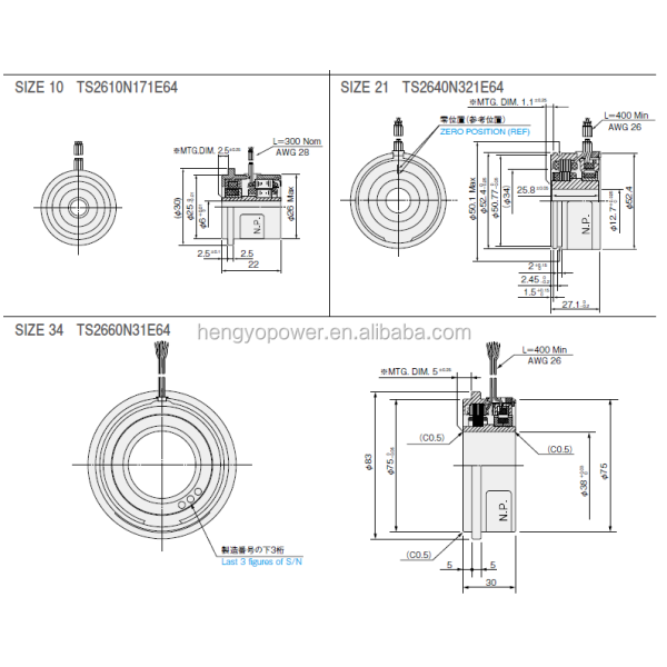 Tamagawa Resolver TS2620N271E14 Rotary Incremental Encoder with Wide Temperature Range High Speed Rotation and Absolute Position Detection