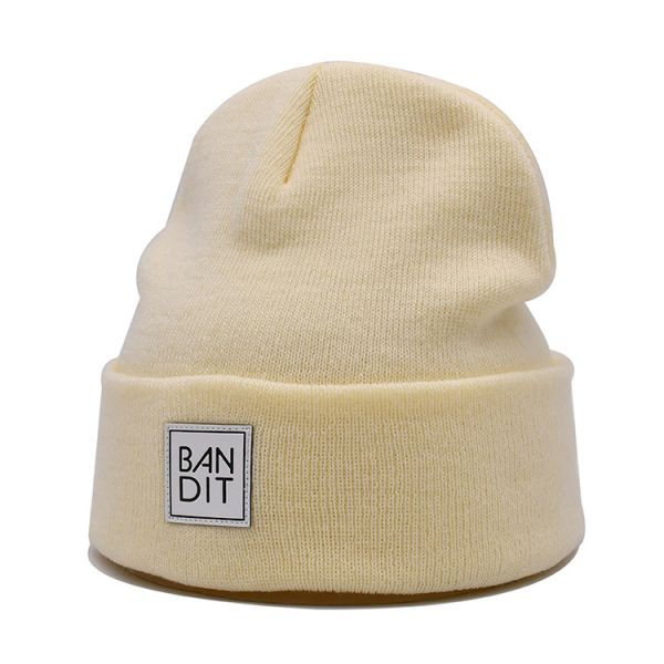 High Quality Customized Knitted Hat Solid Outdoor Knitted Hat Windproof Unisex