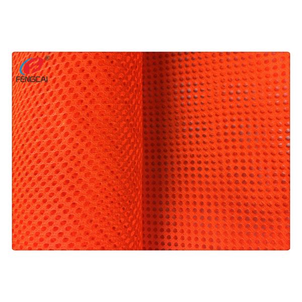 Polyester Mesh Fluorescent Material Fabric High Visibility For Safety Vest