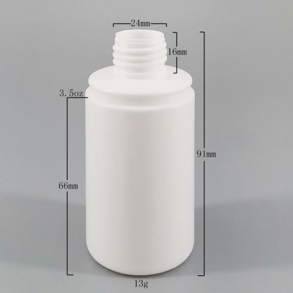 100ml 110ml Plastic Round Cosmetic Lotion Bottle With Clear Cap