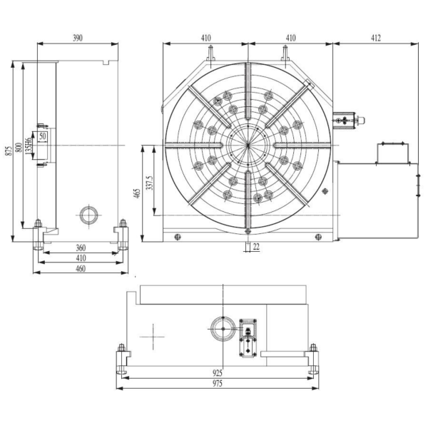 4th 5th Axis Cnc Rotary Table Rotary Table Cnc Rotary Table NC-800