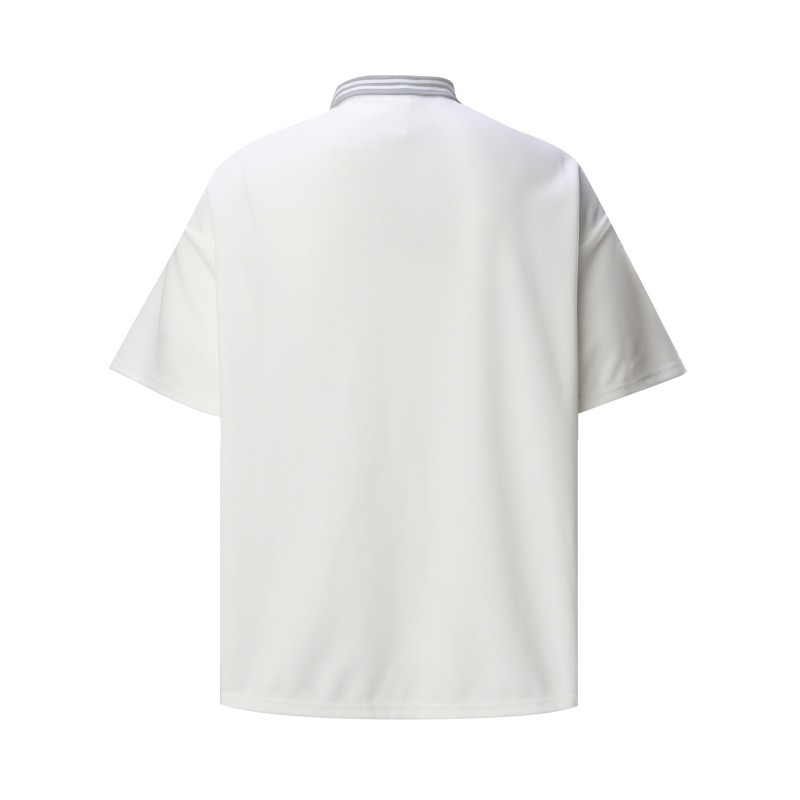 Support Custom Embroidery Digital Pattern Oversized Sports Short-sleeved for Shirt Made 100% Polyester Fiber Breathable Quick