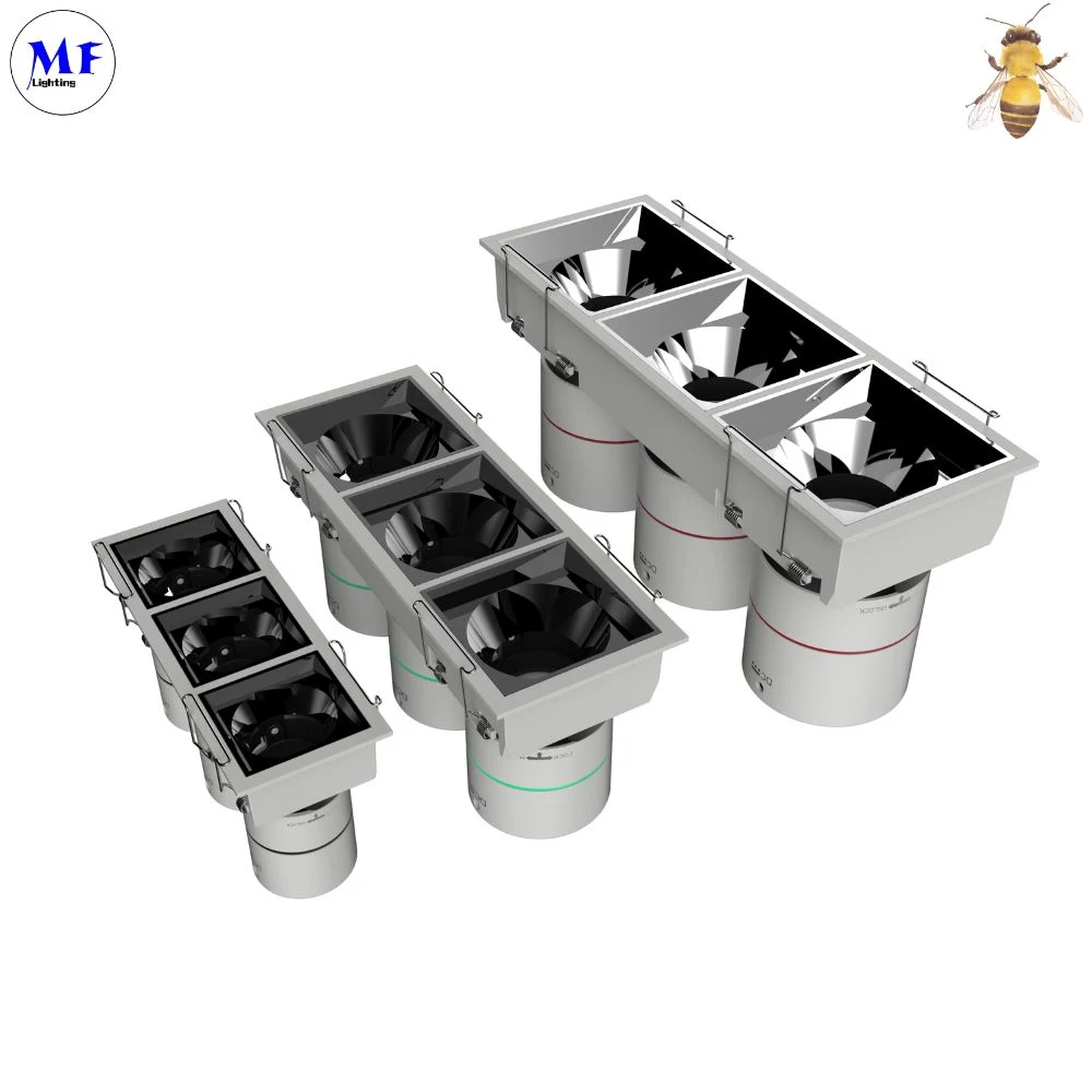 CE, CQC, ETL, RoHS, SAA Square Trim Aluminum Housing Recessed Downlight Interior Lighting LED Ceiling Down Light