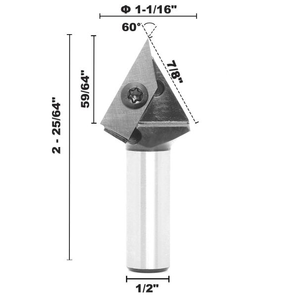 Customizable 60 Degree Engraving Milling CNC V Type Router Bit Replaceable Carbide Inserts Wood Cutter Tools Abandoned Knives