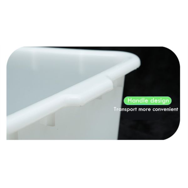 Rectangular Plastic White Lidless Storage Box Supermarket Kitchen Ice Tray