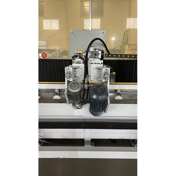 ZEUS 45 Degree Chamfering Machine One Cutting One Edging PLC Control Gearbox Stone Grinding Polishing Engine Motor Pump Bearing