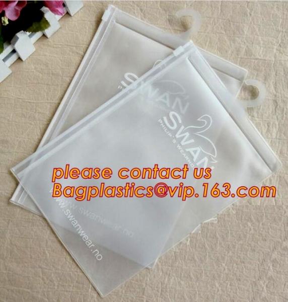 reusable transparent hanger hook plastic bags,degradable d2w hdpe/ldpe die cut / punch handle plastic door hanger bags