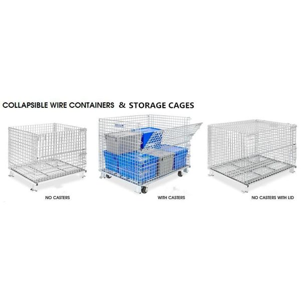 Warehouse Storage 50*50 Wire Mesh Container Hot Dipped Galvanized