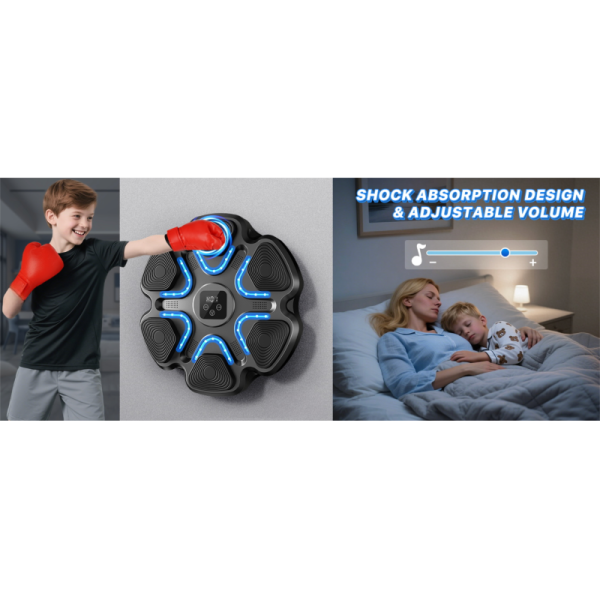 Smart Music Boxing Machine Wall Mounted Bluetooth Boxing Target with LED Display