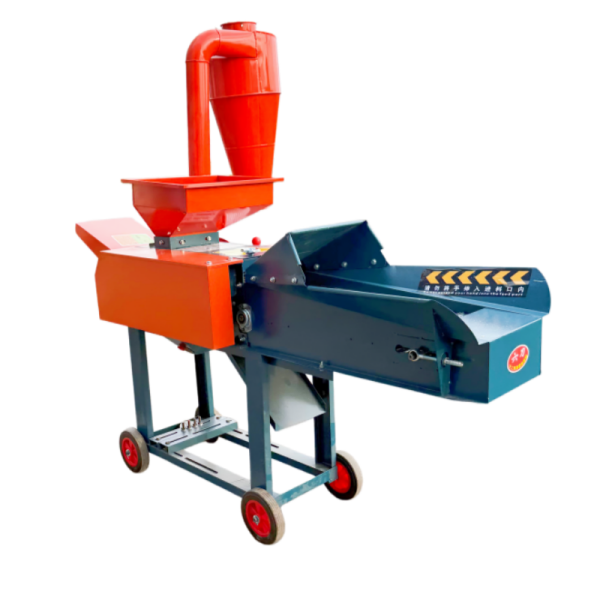 Side view of forage processing machine