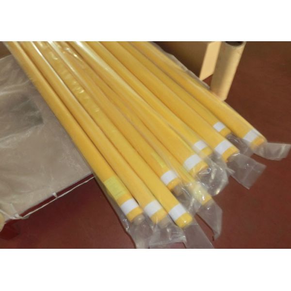 55 Thread Polyester Printing Mesh 77T For T- Shirt / Textile , Yellow Color