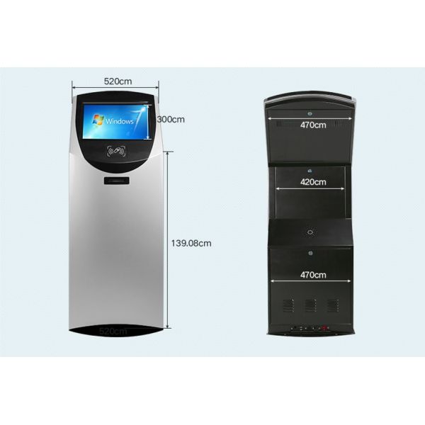 19 inch queue system ticket dispenser dimension