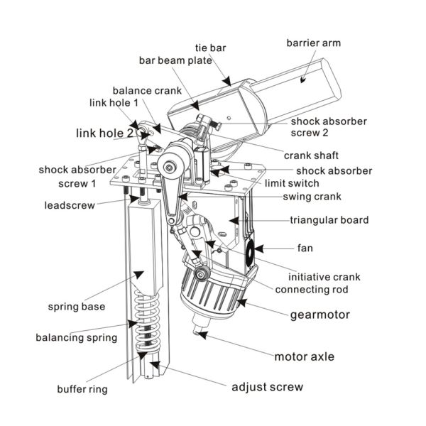3 Fence Arm Electric Traffic Road Barrier Gate With Brushless DC Motor