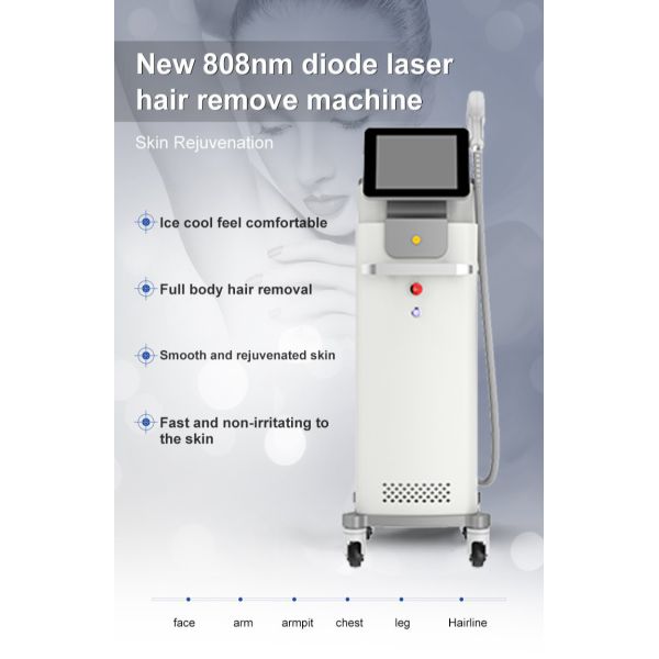 Germany Bar 1200w 1600w Laser Diode 808nm Laser Hair Removal Machine