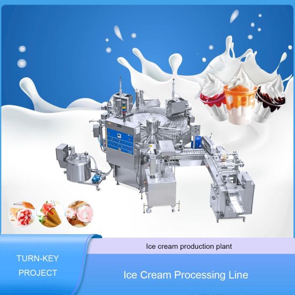 500L Plastic Cup Dairy Processing Plant , Professional Ice Cream Making Machine