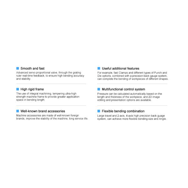 GENUO ETC-16 CNC Control Y1/Y2/X-Axis Semi-Automatic 40T/63T/80T/100T/125T/160T/200T/250T/300T/400T CNC Bender Machine