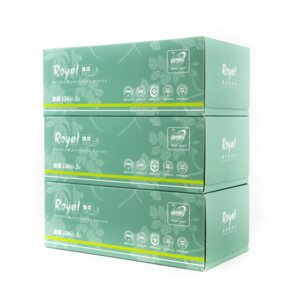 Soft Printed Bamboo Facial Tissue Box Style