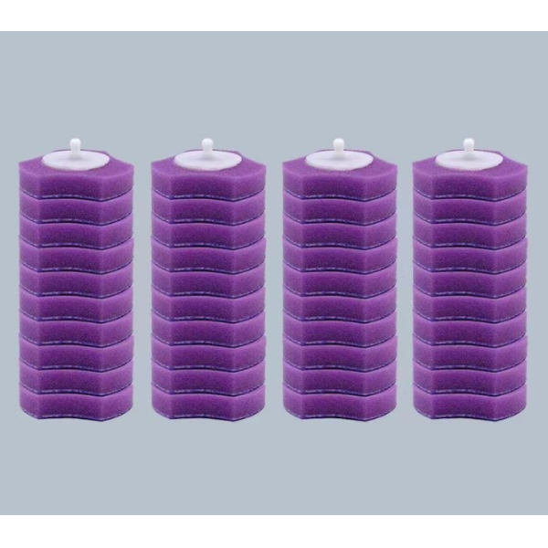 Replaceable toilet sponge refill - close-up of cleaning head
