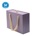Custom Printed Apparel Boxes With Ribbon Handle Sliding Style