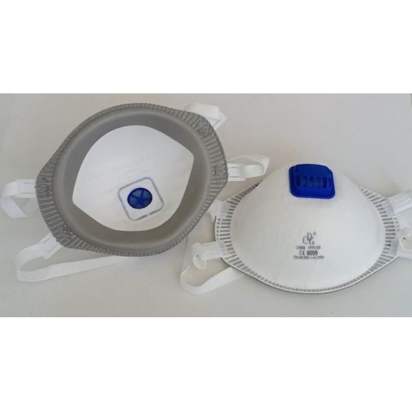 FFP3 cup Mask with valve CE certification(white)