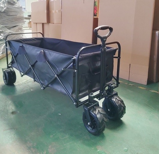 Utility Extra Large Folding Wagon Portable Collapsible Cart Wagon With Wide Wheels