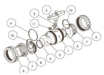 Fixed Ball Valve Indian Style Yellow Plastic ABS Handle Piping System Customization