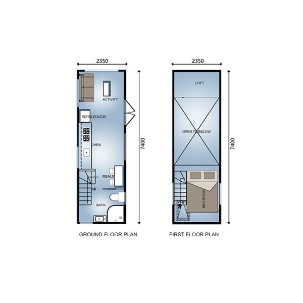 Light Steel Modular Tiny Prefab Homes With Integrated Wall Panel For Sale For Ren