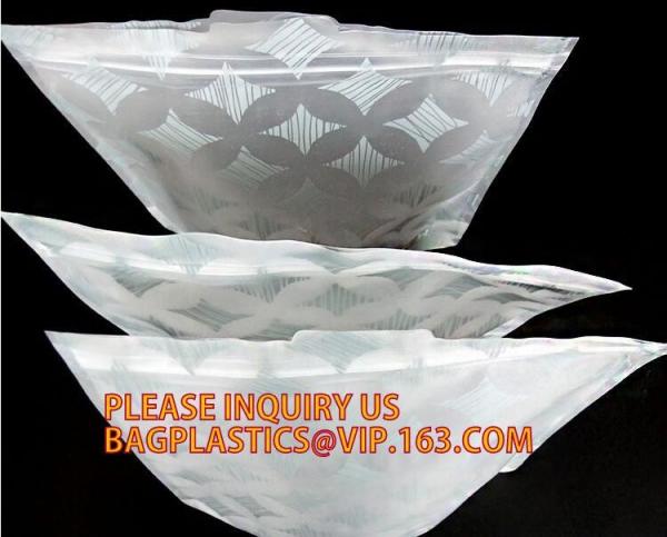 Custom self sealing zip lock bag+pp transparent garment bag+ plastic packaging for shirts, seal pp plastic zip lock bag