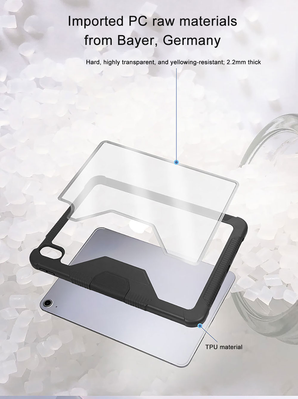 Customized Logo Shockproof 13 Inch Tablet Case With Hidden Pencil Holder Smart Auto Sleep Wake Folio for 13 Inch Large iPad Pro