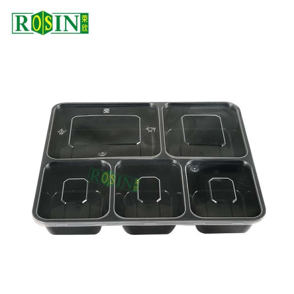 Disposable Plastic Takeaway Containers Customized With 4 Compartments